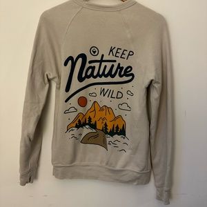 Keep Nature Wild Into The Wild Fleece Raglan Pullover, Size Small